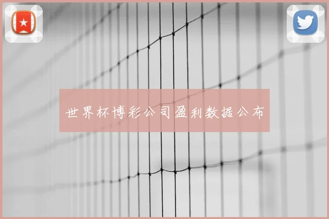 世界杯博彩公司盈利数据公布